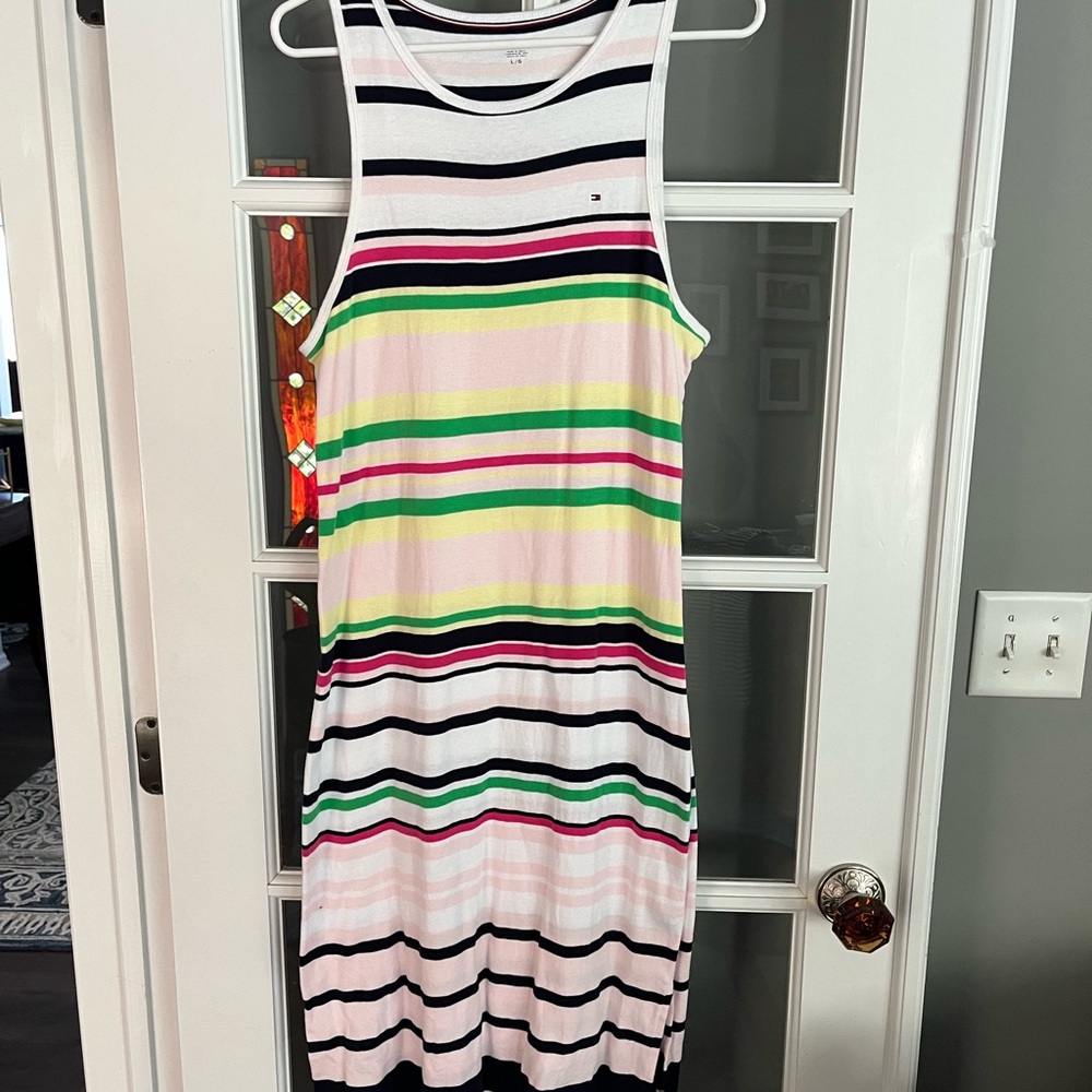 Tommy Hilfiger Striped Sleeveless Dress